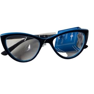 NEW Cateye Reading Glasses Blue +1.50